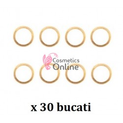 Decoratiuni 3D Metalice Aurii pentru unghii Cod 3004 Cercuri